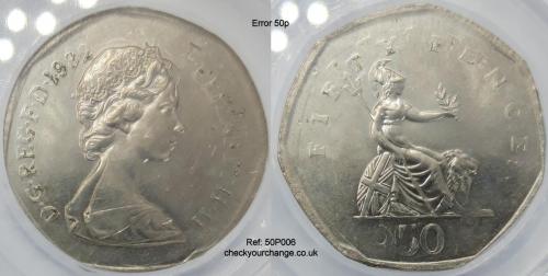 50p Error, Ref: 50P006